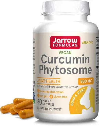 Jarrow Formulas Fitosoma de curcumina 500 mg - 60 cápsulas vegetales - Formulado con Meriva - Soporte antioxidante - Sistema de entrega de absorción