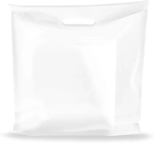 Paquete de 50 bolsas de mercancía transparentes brillantes extra grandes de 26 x 26 pulgadas x 3 mil de grosor, asas troqueladas, ideales para