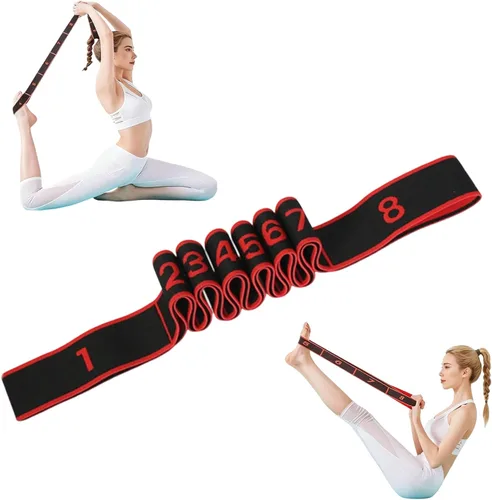 Miniatura 19 de Banda de resistencia de fitness para estiramiento y yoga, ejercicio de tirador de moda, bandas elásticas de ejercicio de 8/10 bucles para adultos
