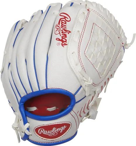 Miniatura 4 de Rawlings Serie Players T-Ball y guante de béisbol para jóvenes Tamaños 9 a 11.5 pulgadas Múltiples estilos Tema "Béisbol