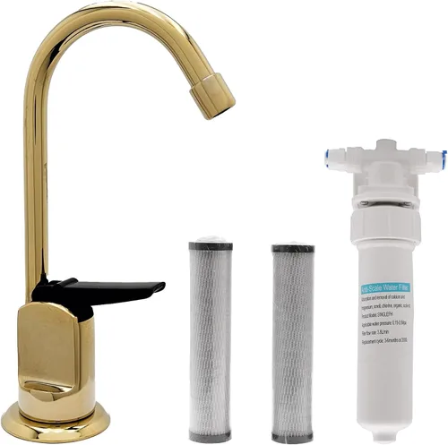 Miniatura 20 de Westbrass CO127-11 Kit de grifo dispensador de agua fría pura estilo Touch-Flo de 6 pulgadas con unidad de filtro en línea debajo del fregadero y 2