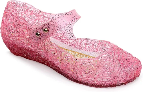 Sandalias de gelatina para niñas, zapatos de vestir de princesa para niña pequeña talla 9, fiesta de baile de reina cosplay, disfraces planos Mary