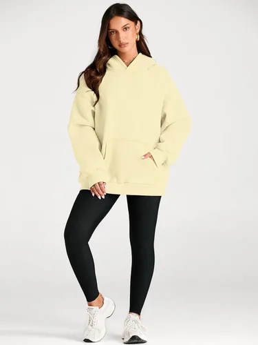 Miniatura 243 de Trendy Queen - Sudaderas extragrandes con capucha para mujer, suéteres de manga larga, sin botones, de vellón, de otoño, ropa de invierno
