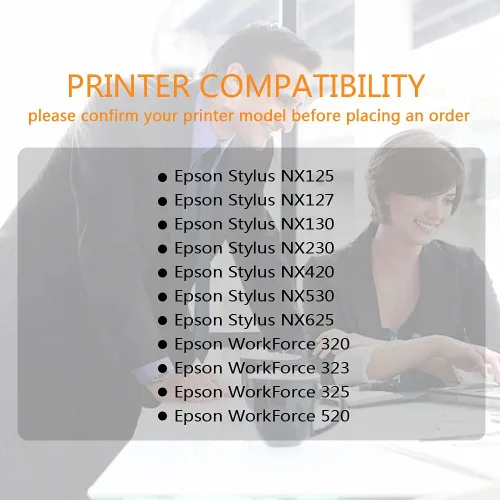 Miniatura 2 de Run Star Paquete de 2 remanufacturados para cartuchos de tinta cian de repuesto para Epson 125 T125 uso para Epson Stylus NX125 NX127 NX130 NX230
