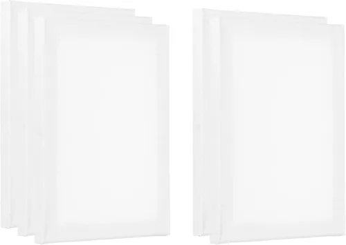Miniatura 9 de PATIKIL Lienzos de pintura para pintura, paquete de 5 paneles cuadrados de madera de 8 x 8 pulgadas, paneles de arte en blanco estirados