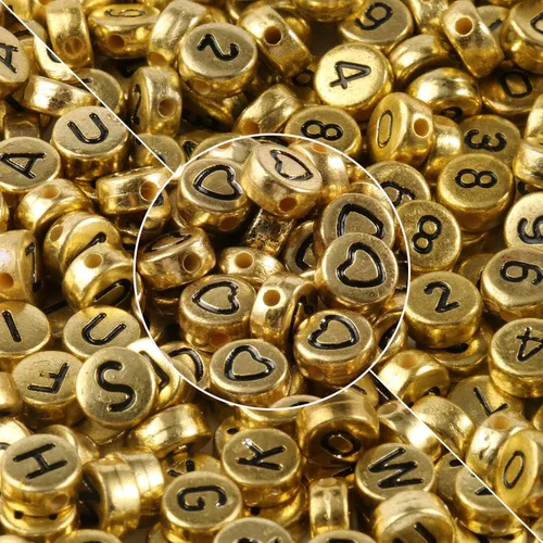 Miniatura 34 de 1000 cuentas redondas blancas de números acrílicos de 0.16 x 0.27 pulgadas, figura colorida de 0-9 pulgadas, cuentas para hacer joyas y pulseras