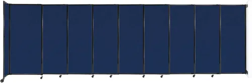 Miniatura 60 de Divisor de habitación de pared recta deslizante montado en la pared Anchos ajustables Ruedas de bloqueo Separador de habitación Paneles