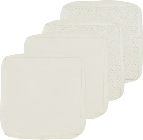 Miniatura 32 de Easy-Going - Paquete de 4 fundas de cojín impermeables para patio, de 24x22x4 pulgadas, fundas de repuesto antideslizantes para asientos al aire