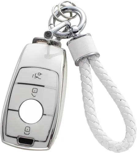 Miniatura 7 de YO&YOYE - Funda para llavero Ford con llavero, protector de llavero de TPU suave para F150 Explorer Mustang Edge Lincoln MKZ MKX MKC