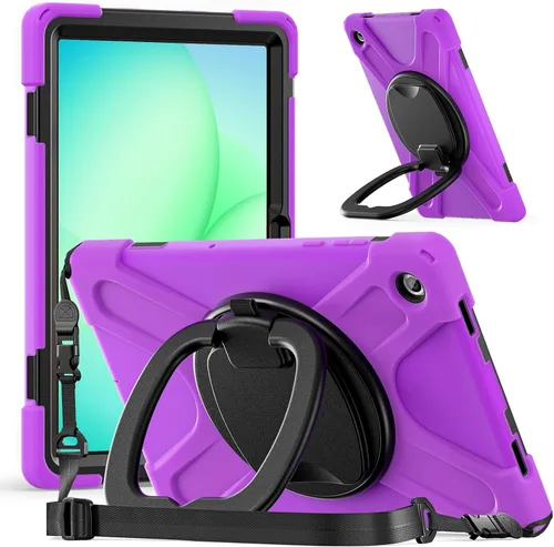 Miniatura 24 de 360 Rotation Case for Galaxy Tab ActivePro/Tab Active4 Pro/Active 5 Pro 10.1" Sturdy Cover Rotate Ring Stand Shoulder Carrying Strap Hand Strap