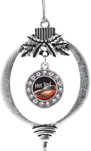 Miniatura 216 de Inspired Silver - Twin One - Adorno festivo de Navidad de plata - Adorno festivo de árbol de Navidad con dije de círculo y circonita cúbica