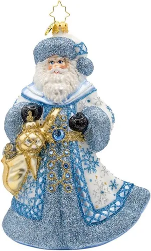 Miniatura 9 de Adorno de árbol de Navidad decorativo de vidrio hecho a mano europeo de Christopher Radko, Ardisia Crenata Claus