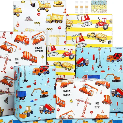 Miniatura 17 de BWLOIES Papel de Regalo de Cumpleaños Hojas de Papel de Regalo de Cumpleaños Hradient Multicolor Feliz Cumpleaños Juego de Papel Incluye Papel