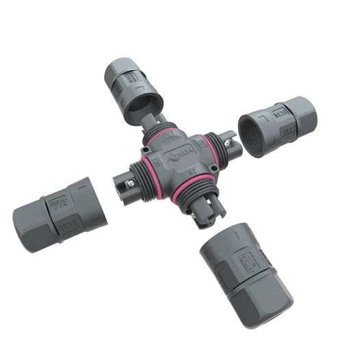 Miniatura 8 de AOHUA Caja de conexiones de 4 vías de 3 pines IP68 impermeable conector de cable de alimentación Ø5.0.000 in - 0.374 in Rango (CA 300 V, 20 A), UL