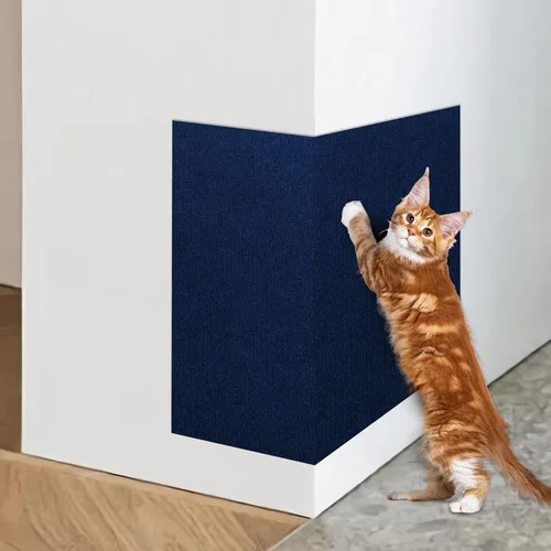 Miniatura 16 de ENONCI Protector de esquina de pared de sofá de 23.6 x 15.8 pulgadas para gatos de interior, protector de muebles antiarañazos contra arañazos