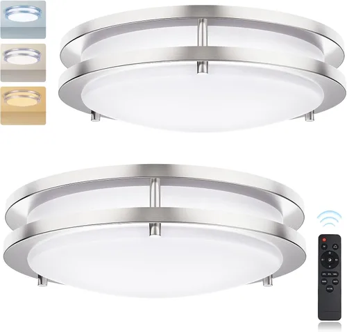 Miniatura 14 de Kalium - Lámpara de techo LED con control remoto de 10 pulgadas, lámpara de techo empotrada, 18W 3000K-6000K temperatura de color ajustable