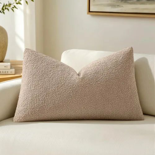 Miniatura 23 de MIULEE Funda de almohada texturizada con diseño de boucle, color azul aguamarina, funda de almohada lumbar sólida, decorativa de primavera, suave