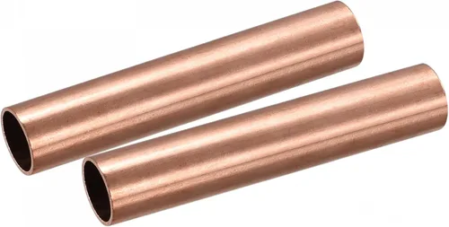 Miniatura 18 de uxcell Tubo redondo de cobre 0.354 in OD 0.059 in espesor de pared 3.937 in longitud tubería 2 piezas