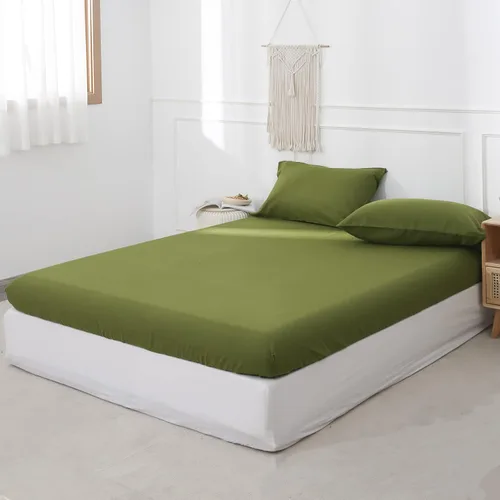 Miniatura 9 de Simple&Opulence Sábana bajera de lino (1 pieza), funda de colchón de 14 pulgadas de profundidad, mezcla de algodón natural, suave y transpirable