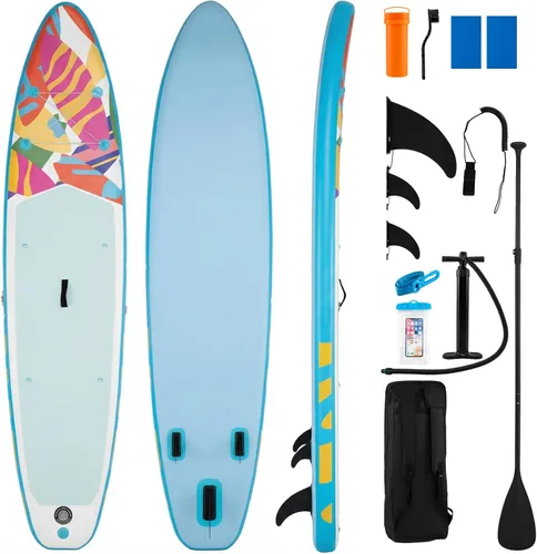 Miniatura 24 de GYMAX Tabla de remo, tabla de remo inflable con accesorios de SUP, aleta extraíble, paleta, bomba, correa y bolsa de transporte, tablas de remo