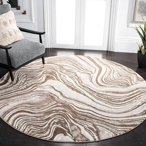 Miniatura 33 de SAFAVIEH Meadow Collection - Alfombra para pasillo, 2 x 7 pies, azul y gris, diseño abstracto moderno, no desprende pelusa y de fácil cuidado, ideal