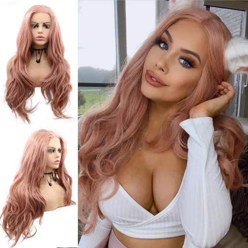 Miniatura 36 de Peluca Baby Blue para Mujeres, las Mejores Pelucas de encaje frontal azules, predepiladas, largas onduladas, peluca de cabello real, sin pegamento