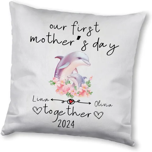 Miniatura 7 de Delfín del Día de la Madre, funda de almohada personalizada para el hogar, regalo para mamá, abuela, para ella