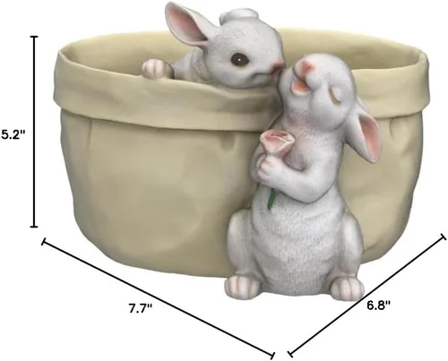 Miniatura 9 de Maceta de conejo para suculentas, macetas de jardín, maceta decorativa de conejo, macetas de dibujos animados en forma de animal, decoración