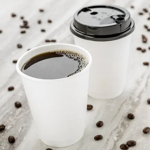 Miniatura 39 de Restaurantware Tazas de café de papel de 4 onzas, 25 tazas de papel desechables de doble pared, a prueba de fugas, reciclables, tazas calientes