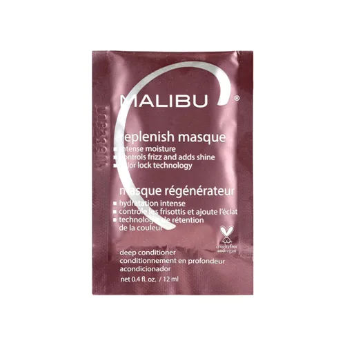 Malibu C Replenish Hair Masque (1 paquete) - Acondicionador profundo ultra hidratante para reparación del cabello - Fórmula reparadora con aceite de