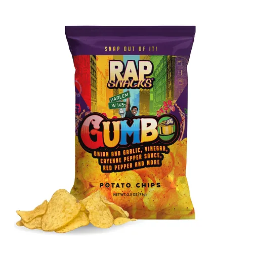 Miniatura 10 de Rap Snacks Lil Baby - Queso cheddar + papas fritas de crema agria, bolsas de 2.5 onzas, paquete de 6