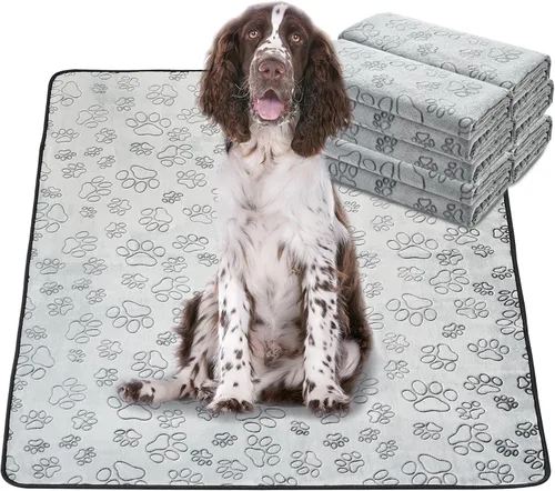 Miniatura 12 de Qeils Almohadillas reutilizables para cachorros, paquete de 2 almohadillas lavables para orina para perros, almohadillas antideslizantes