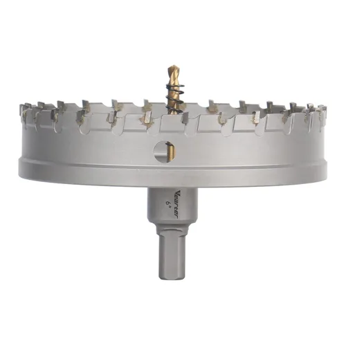 Miniatura 31 de Sierra perforadora de carburo de 1-1/2 pulgadas (1.496 in) para metal duro, cortador de agujeros con punta de carburo de tungsteno con broca piloto