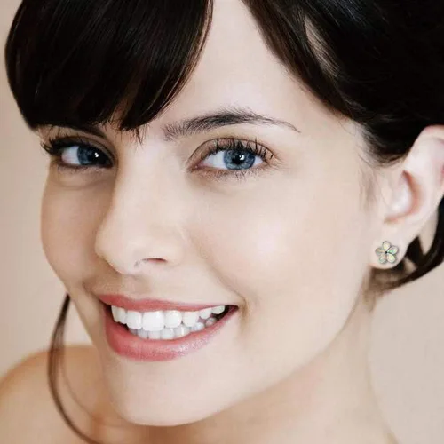 Miniatura 3 de CiNily - Aretes con forma de flor chapados en oro con ópalo hipoalergénicos, aretes colgantes con gota de flores, regalo de joyería para mujeres