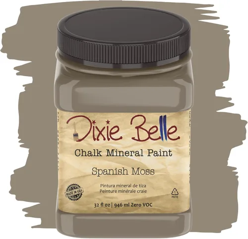 Miniatura 325 de Dixie Belle Paint Company - Pintura con acabado de tiza para muebles, color negro (Caviar), 1 galón, 128 fl oz, pintura mineral color rosa intenso