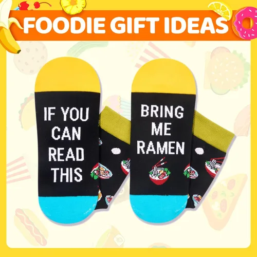 Miniatura 5 de HAPPYPOP Calcetines divertidos para hombres y mujeres - Calcetines de palomitas de maíz, Taco Ramen Margarita Regalo