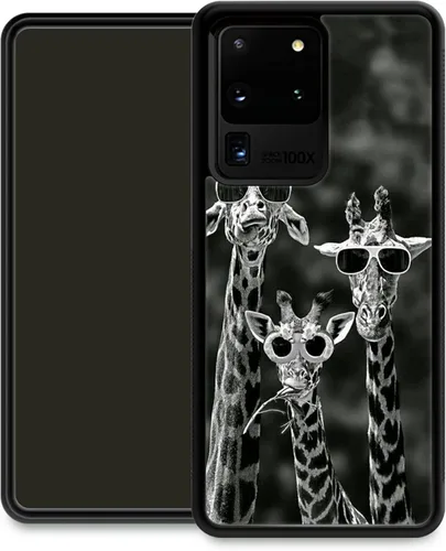 Miniatura 120 de CARLOCA Funda compatible con Samsung Galaxy S20, familia de jirafas divertidas en blanco y negro, para niñas y mujeres, diseño gráfico de moda, a