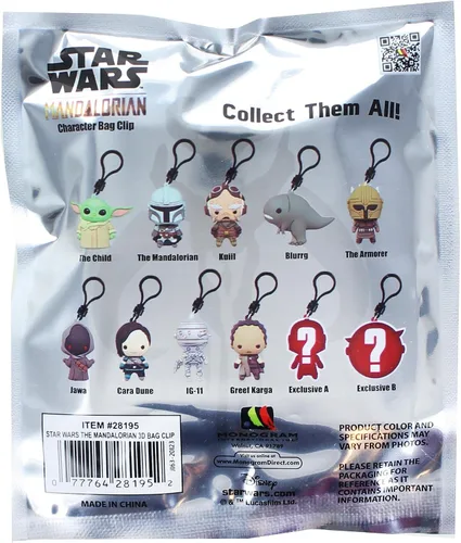 Miniatura 3 de Star Wars The Mandalorian Series 1 Bolsa de espuma 3D con clip en bolsa ciega