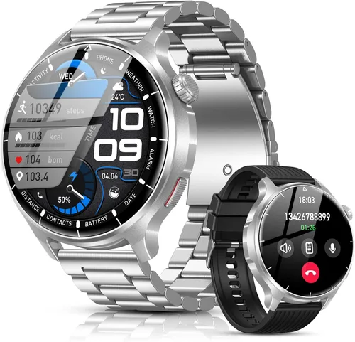 Miniatura 8 de Reloj inteligente para hombre, monitor de fitness HD de 1.52 pulgadas con presión arterial SpO2, monitor de sueño de frecuencia cardíaca, 110 modos