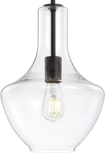 Miniatura 5 de JONATHAN Y JYL6400B Watts Colgante LED de Vidrio/Metal de 10.5" Estilo Granja Contemporáneo Regulable Comedor Sala de Estar Cocina Vestíbulo Bronce