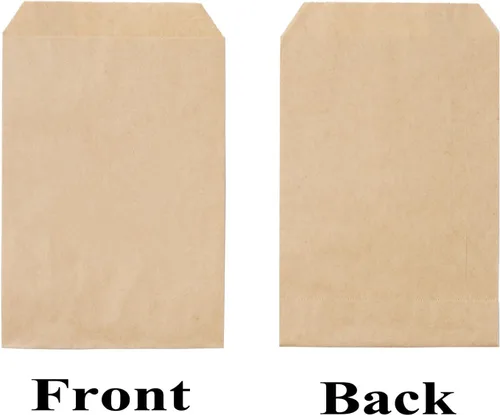 Miniatura 4 de Tendwarm 100 bolsas de papel kraft de tamaño pequeño de 3 x 5 pulgadas, tamaño pequeño, color marrón, bolsa de regalo plana para fiestas, bodas