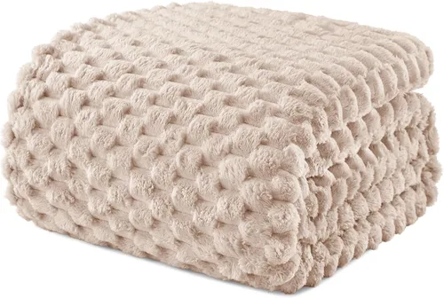 Miniatura 35 de Exclusivo Mezcla - Manta de vellón extragrande, 50 x 70 pulgadas, elegante, tela jacquard suave, mullida, acogedora y ligera, para invierno
