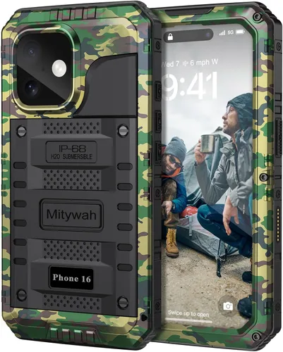 Miniatura 142 de Mitywah Funda impermeable para iPhone 7/iPhone 8 / iPhone SE 2020, funda de metal resistente de grado militar, protección de cuerpo completo