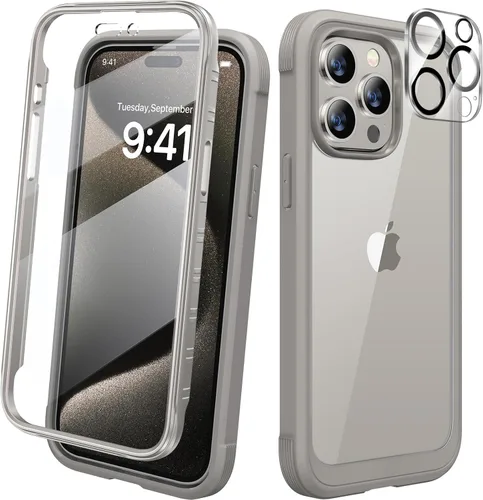 Miniatura 36 de Diaclara - Funda compatible con iPhone 11, carcasa resistente de cuerpo completo con protector de pantalla integrado sensible al tacto y Transparente