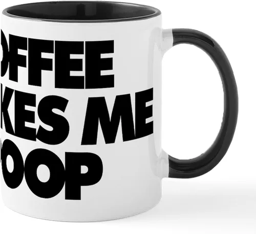 Miniatura 46 de CafePress Time To Poop Mugs Taza de café de cerámica de 11 oz (11.0 fl oz)