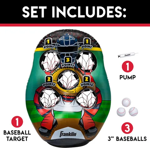 Miniatura 2 de Franklin Sports Juego Inflable de Lanzamiento de Objetivo para Niños - Juego Mini de Lanzamiento - Juego de Juguete Portátil para Interiores