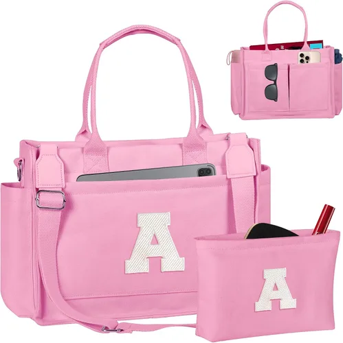 Miniatura 57 de Easter Basket Stuffers, Initial Tote Bag with Makeup Bag, Birthday Gifts for Women, Teen Girl Gifts Trendy Stuff