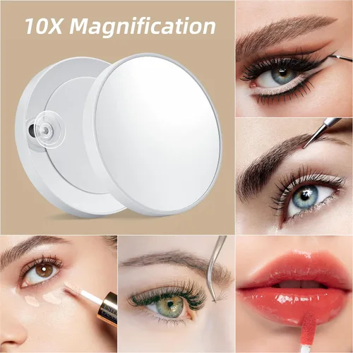 Miniatura 7 de Espejo de tocador con luces, espejo de maquillaje LED de 13.1 x 16.7 pulgadas, espejo de maquillaje iluminado con luces, control táctil inteligente