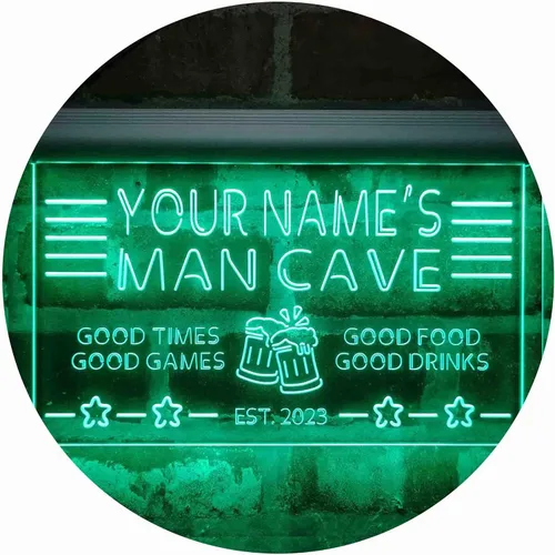 Miniatura 26 de ADVPRO Letrero de neón LED multicolor personalizado con texto en inglés "Man Cave Home Bar Est. Year", 32 x 24 pulgadas st4s86-x0012a-tm-c Varios