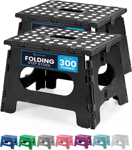 Miniatura 17 de Handy Laundry Taburete plegable de paso - Taburete plegable lo suficientemente resistente para apoyar a adultos y lo suficientemente seguro